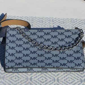 Michael Kors Belt Bag - Gray w/ Pull Chain Design Fits Waist 28" - 32"